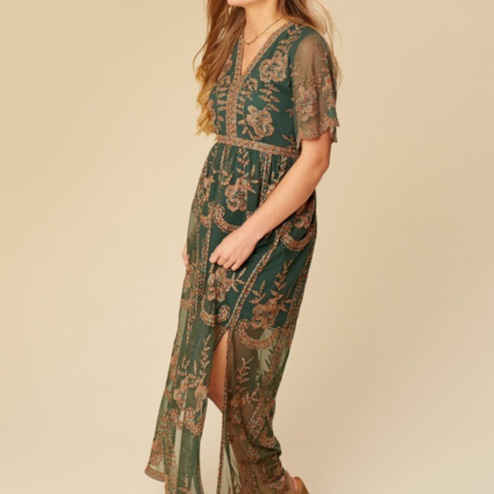 Altar’d State Hunter Green Dress